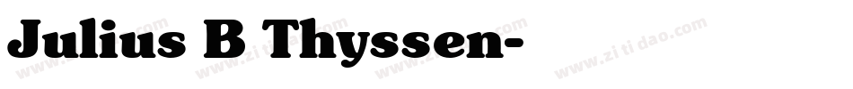 Julius B Thyssen字体转换